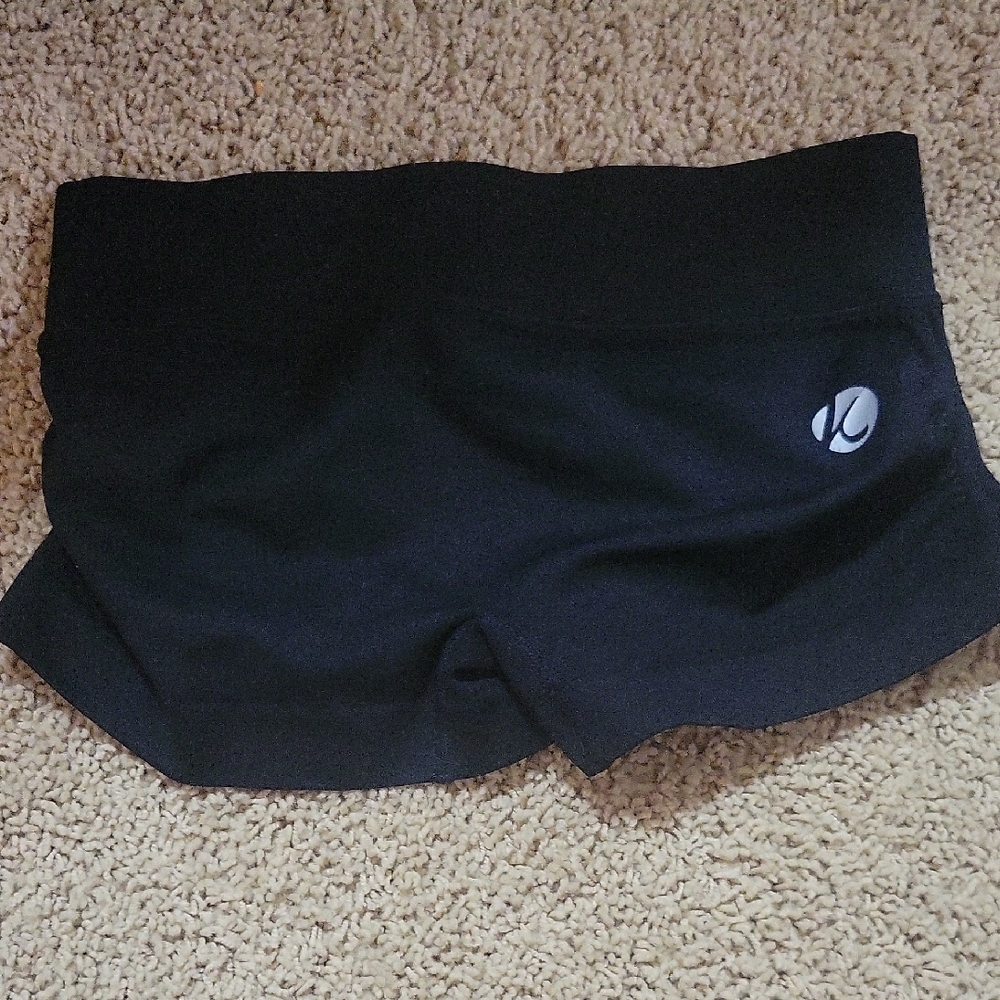 Black Athletic Shorts with Elastic Waistband